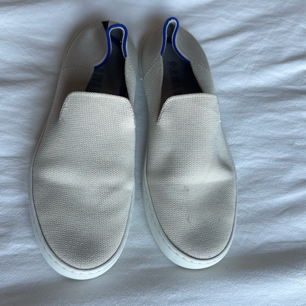 Rothy’s cream flats with washable inserts